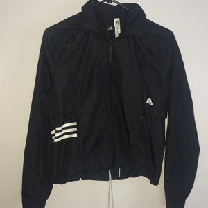 black adjustable adidas jacket